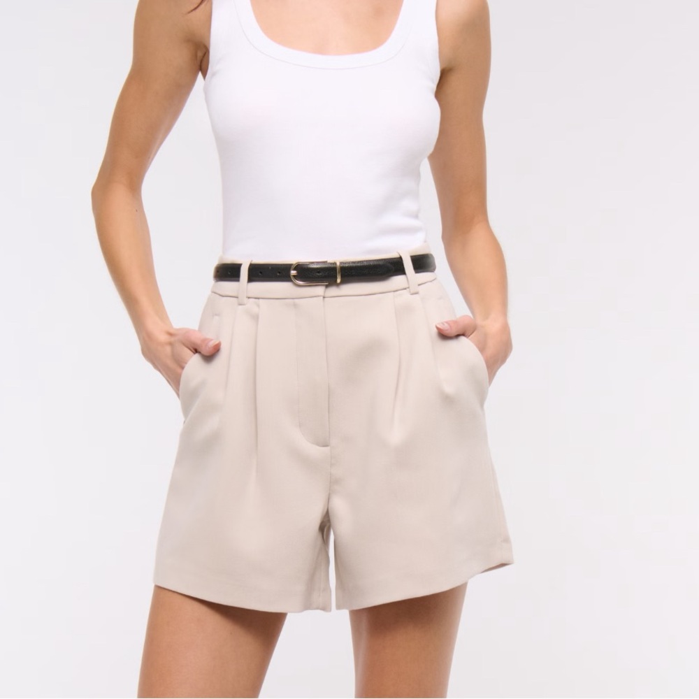 Abercrombie A&F Sloane Taupe Beige Women's Shorts 26 EUC look!
